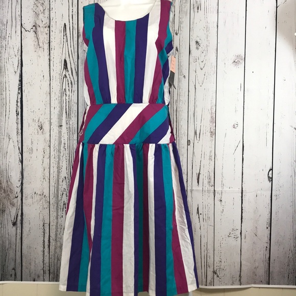 Vintage Dresses & Skirts - Vintage striped dress 13 / 14